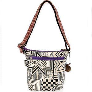 Black & White Obsidian Adjustable Crossbody Bag